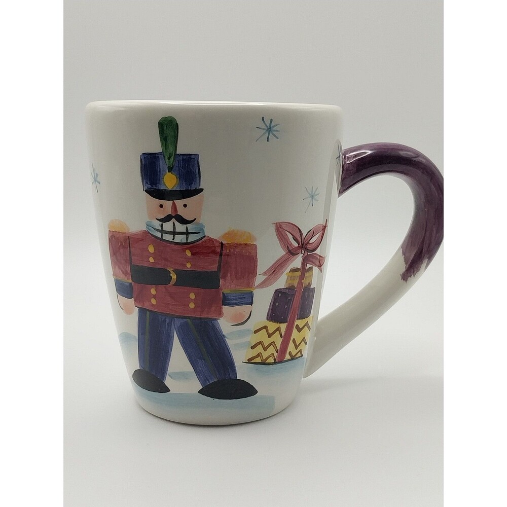 VTG Tabletops Unlimited Salute Holiday Nut Cracker Coffee Mug Folk Art Christmas